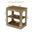 Table de bout de style campagnard 23,62 po avec tablettes de rangement, table d'appoint à 3 niveaux pour le salon et la chambre à coucher-1890274362