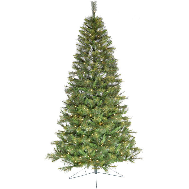 6.5-Ft Green Half Christmas Tree with Warm White LED Lights