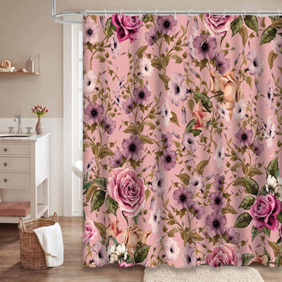 Floral, roses, aquarelle, fleur, rose, abstrait, botanique, rétro, accent, 12, crochets