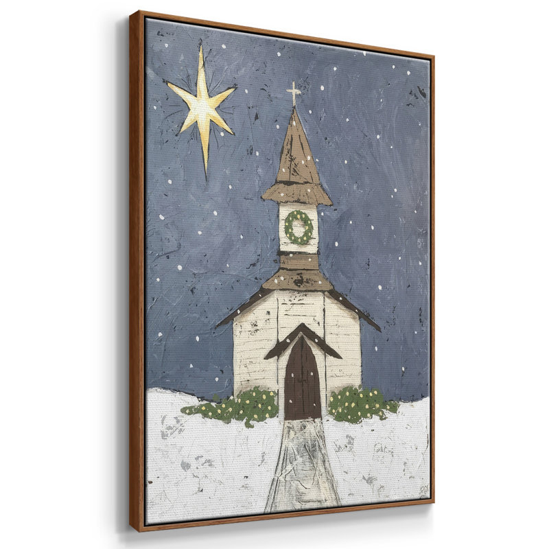 A Silent Night III, reproduction d'art sur toile, H 37 po x l 25 po x P 1,5 po, Noyer