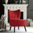 Dechane 22.5" Modern & Contemporary Accent Chair with Velvet Fabric Upholstery, Button-Tufted Back, Foam Over Pocket Coils-402776199