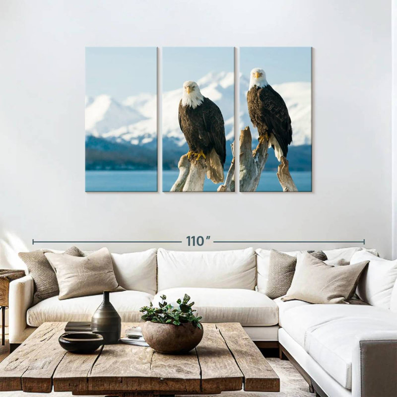 Bald Eagle Pair, 48" H x 74" W