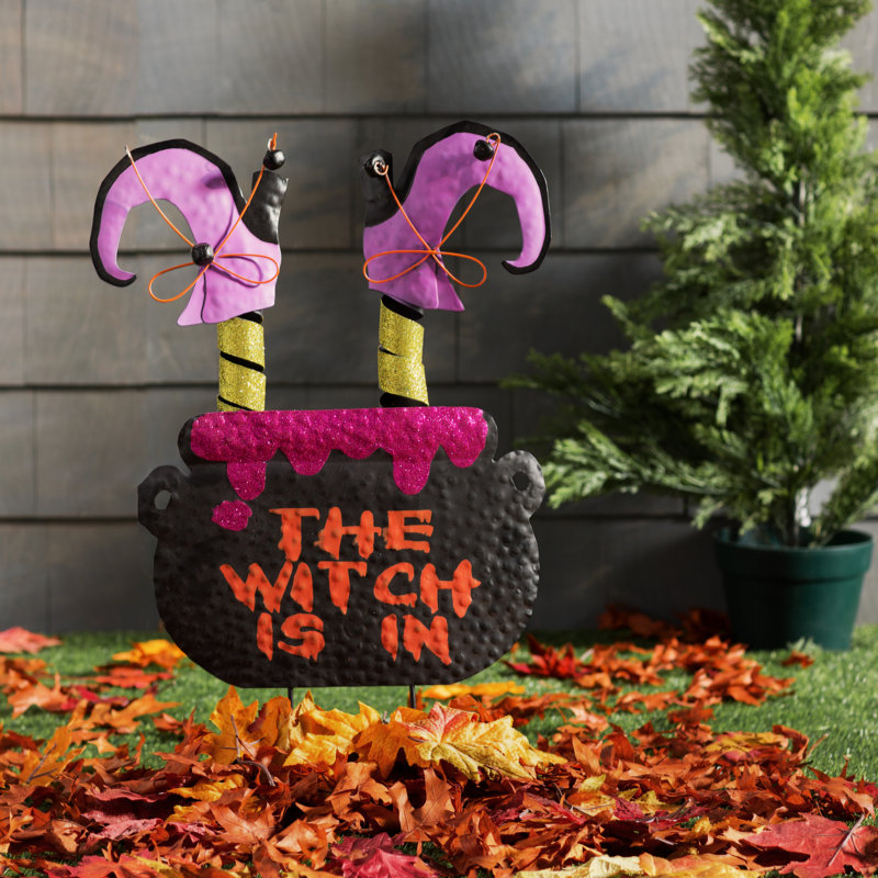 Piquet de jardin Halloween Witch's Pot