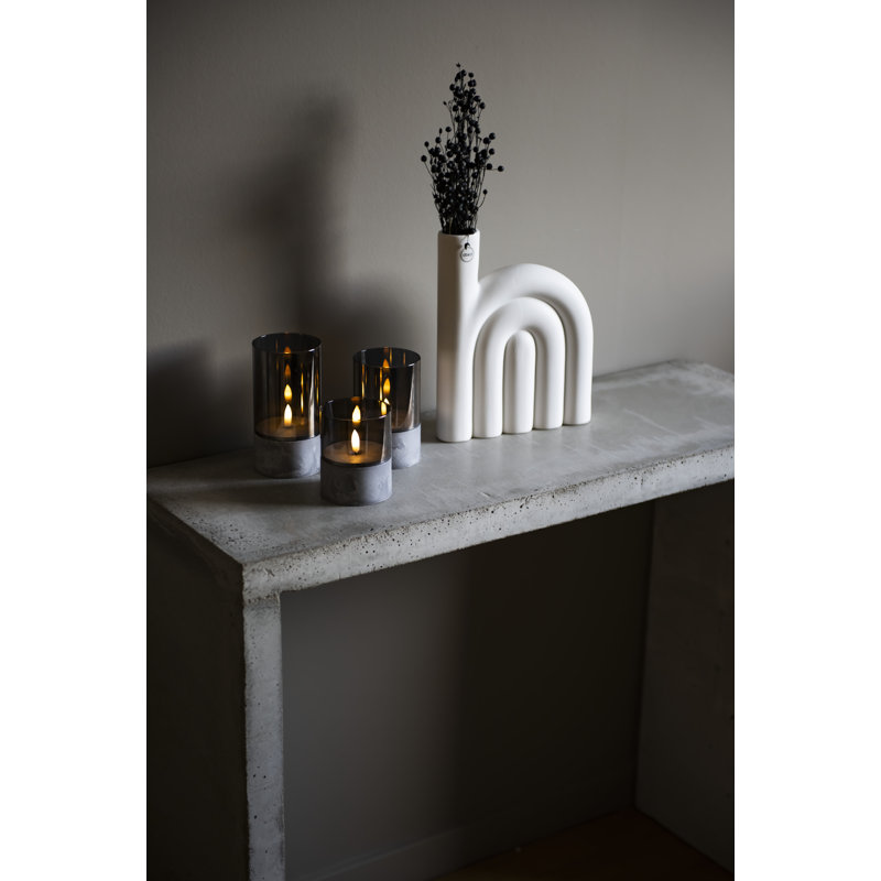 Unscented Flameless Pillar Candle, Clear