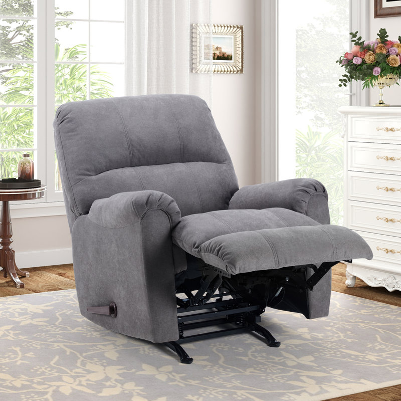 Fauteuil inclinable berçant manuel rembourré de 31,6 po de largeur, Gris
