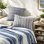 Ensembles de literie bleu serein, édredon en polyester, style contemporain pour la maison