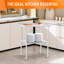 Table en acier inoxydable de 30 po x 30 po avec tablettes inférieures réglables, dosseret et roulettes pour l'extérieur de l'hôtel, roues en métal pour la corrosion, réglages commerciaux sous les tablettes, facile à installer