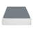 Queen Size High Profile Metal Mattress Foundation, 8.5 Inch Black Metal Frame With White Textured Polyester Fabric Cover, 12 Slat Support System-black + Metal + Bedroom-2127933984