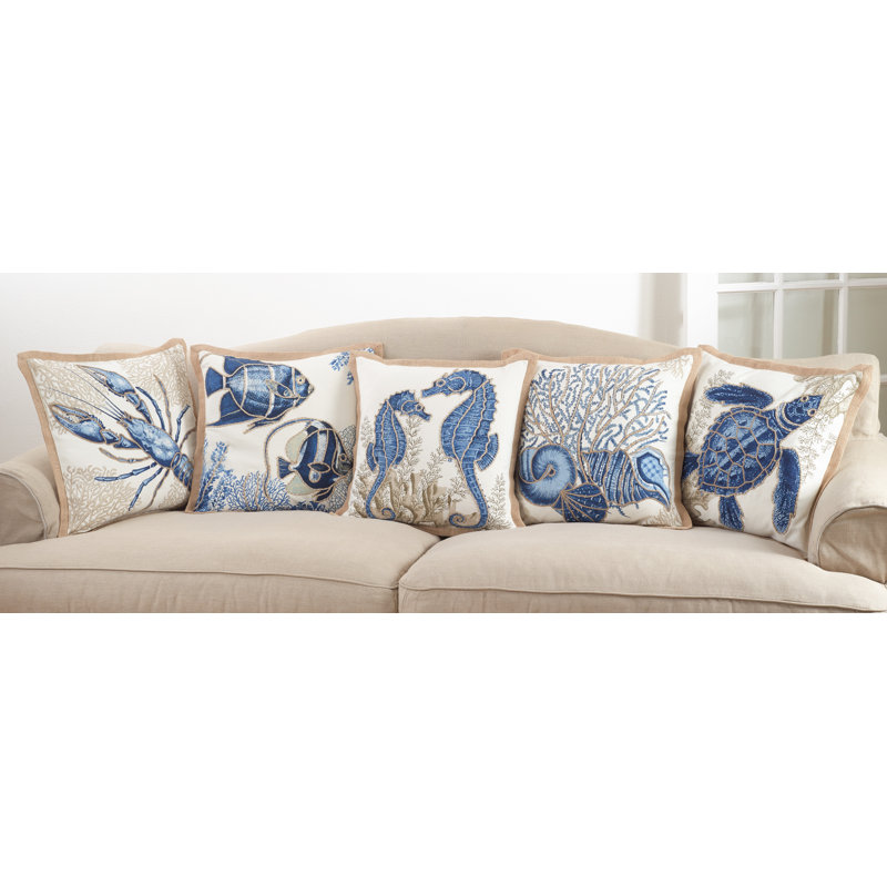 Housse et insert de coussin en coton Neptunian, Tortue de mer Neptunian