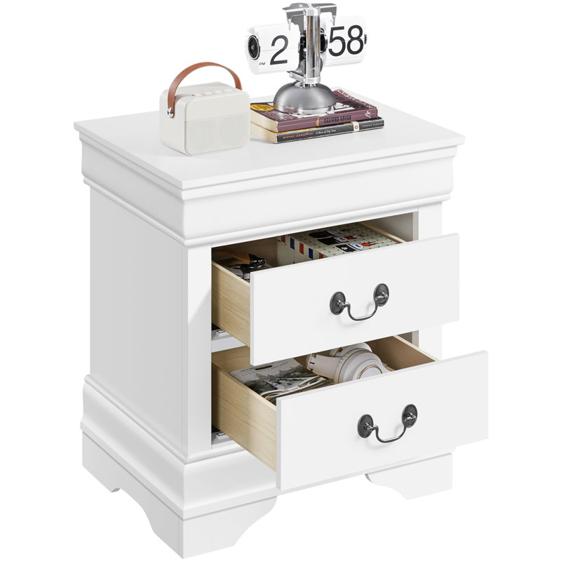 Table de chevet Denmon, Blanc