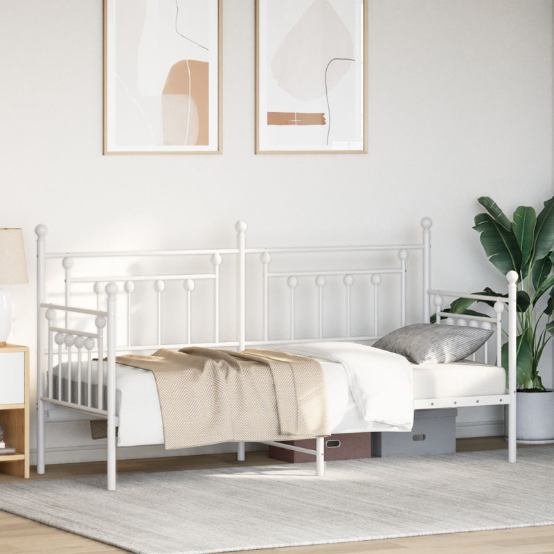 Beds & Bed Frames Metal Durable Bed Frame, 80 x 196cm, White