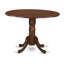 L'ensemble 3 pièces de table et chaises de cuisine comprend une table de salle à manger ronde avec Dropleaf et 2 chaises en bois massif, noir et cerise-319205472-319205474