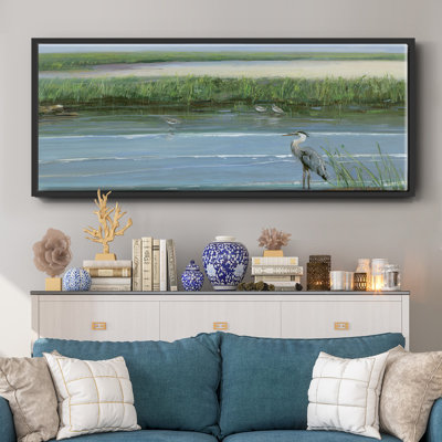 «Wading at Dusk», toile encadrée