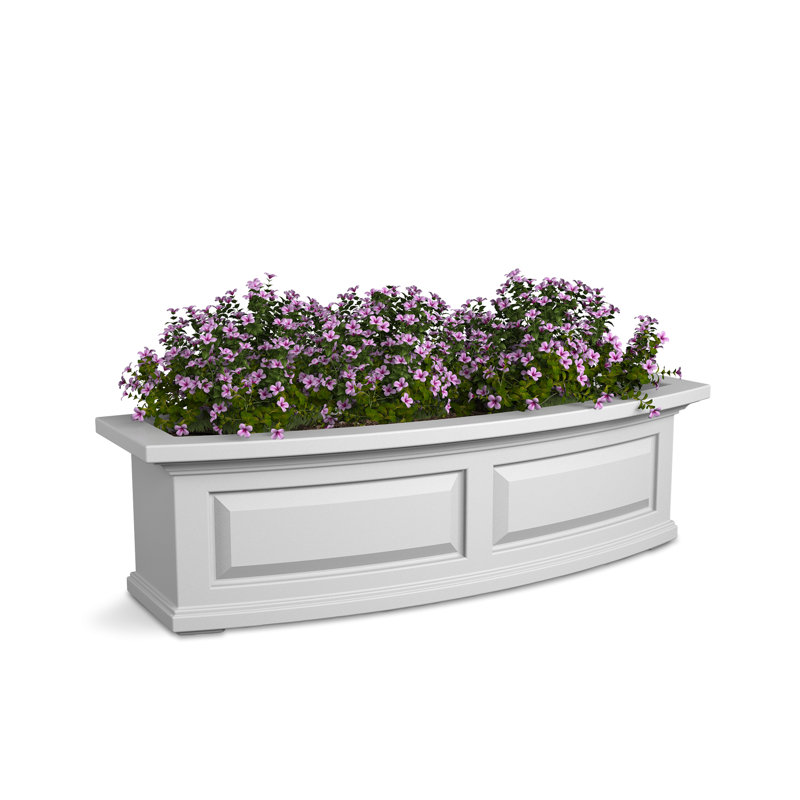 Boîte à fenêtre avec arrosage mural Mayant Nantucket, Blanc, H 10 po x l 36 po P 11,5 po