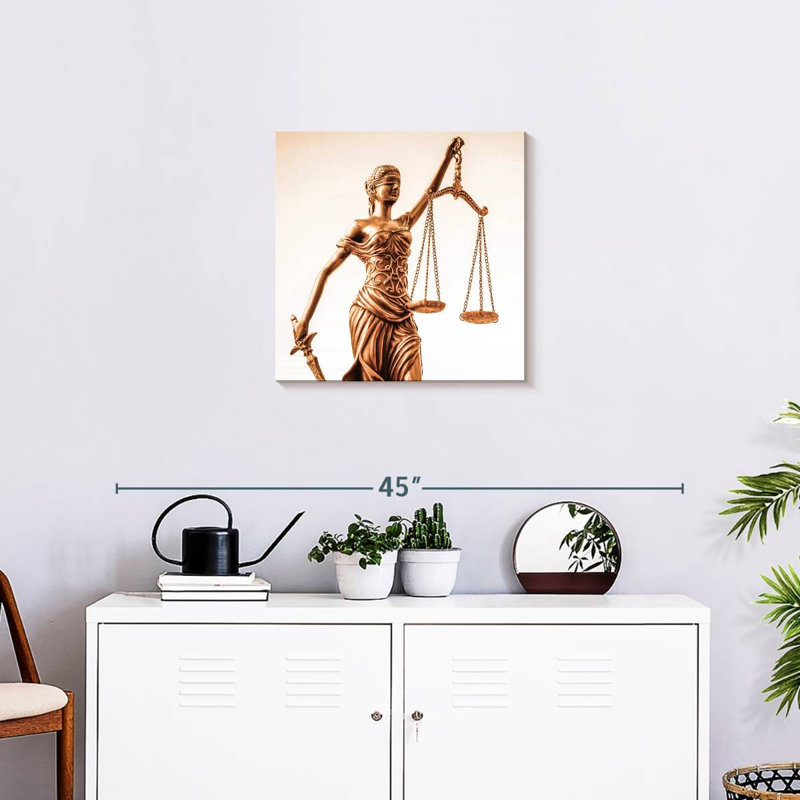 Alcaraz Lady Justice Statuette, 20" H x 20" W