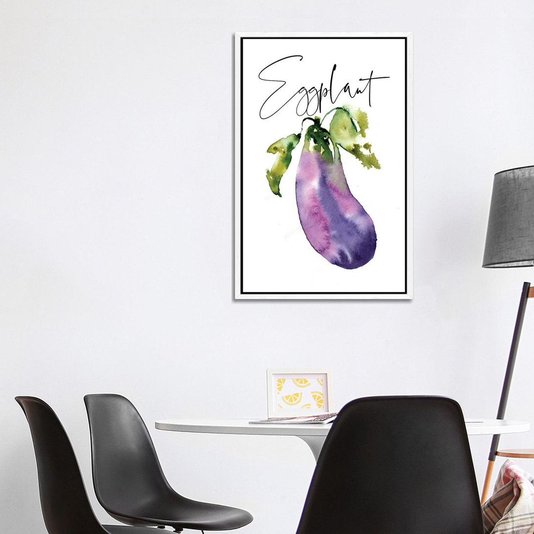 Loose Veggies Eggplant von Sara Berrenson - Galerie-verpackte Leinwand Giclée auf Leinwand