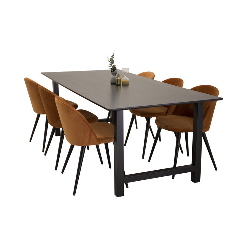 Drasner Dining Set, Brown/Black