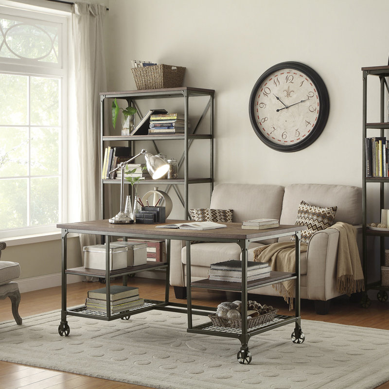 Bureau d'écriture 1Pc avec 4 roulettes en métal Modern Traditional