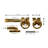 Gate Latch Set Solid Brass Ring Twist 7.25" L Heavy Duty Renovators Supply