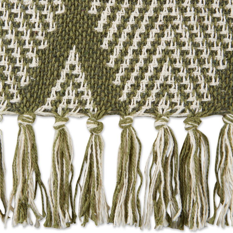 Hand Woven Throw Blanket, Green