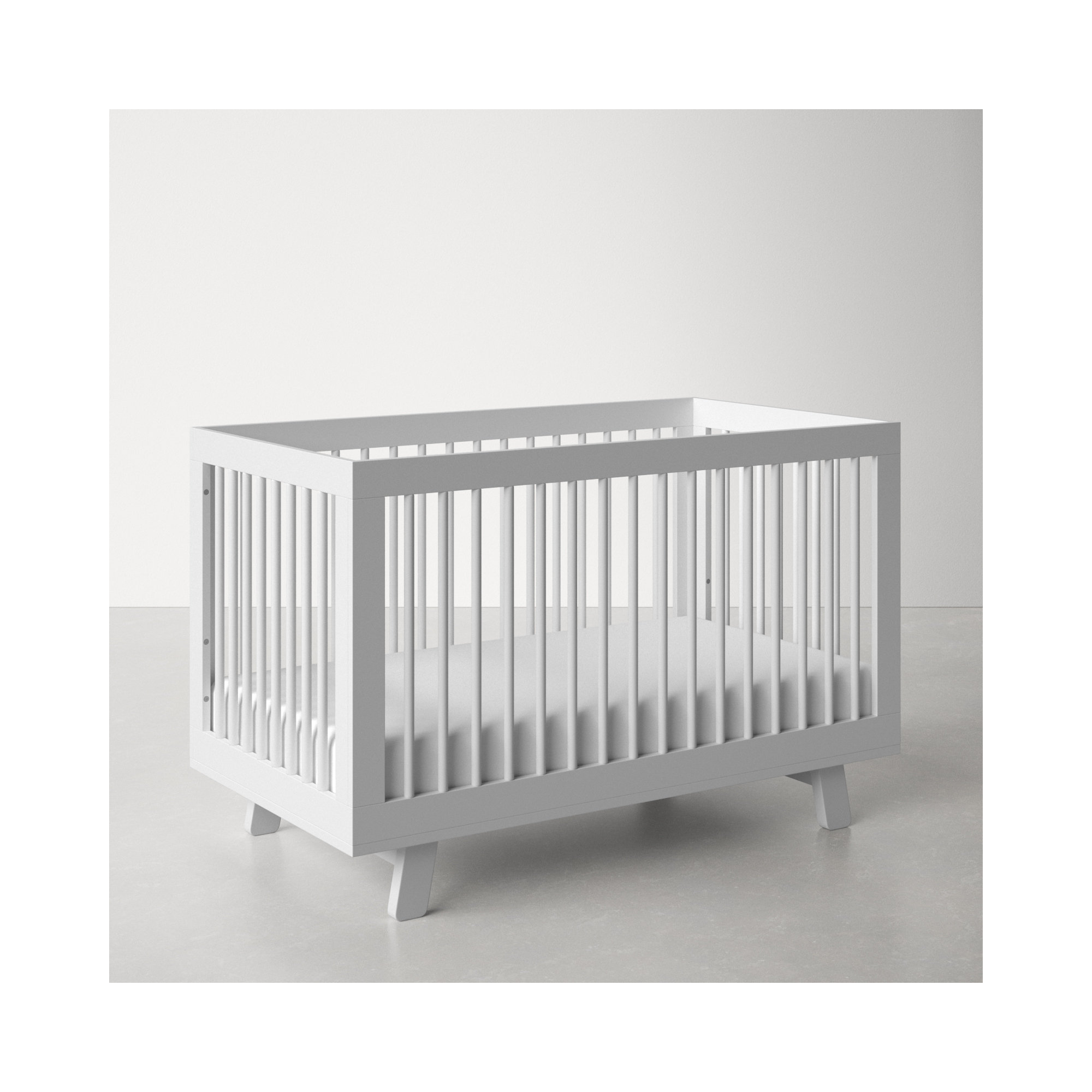 Hudson 3-in-1 Convertible Crib, White
