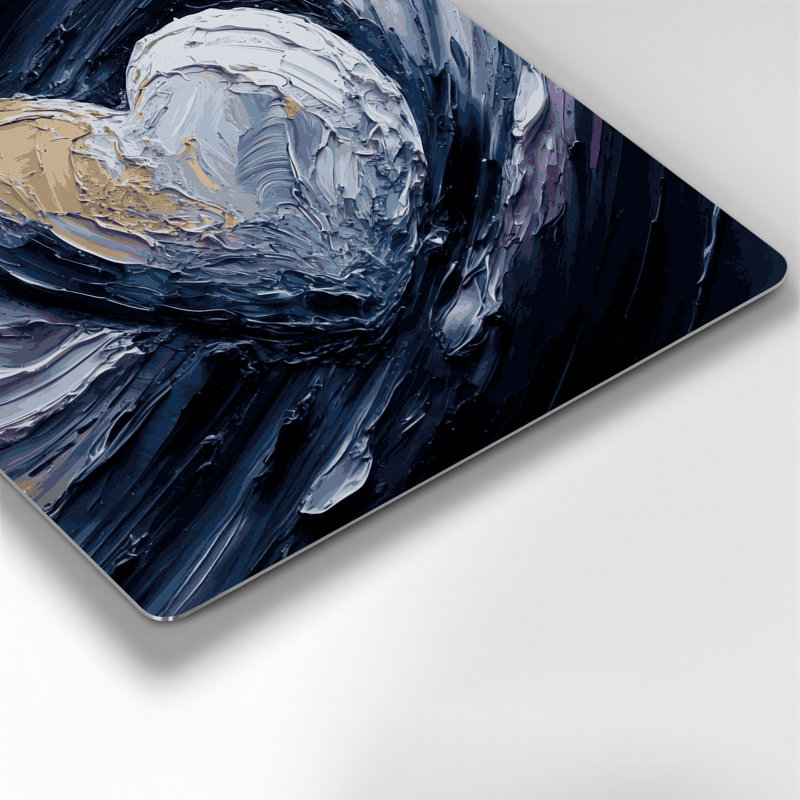 Art mural en métal gris Space Pluto, 12" H x 12" W