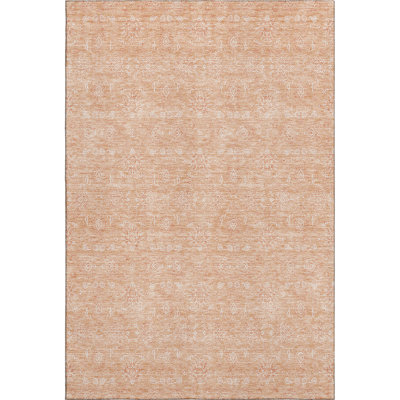 Premium Machine Washable Prisco Peach Rug