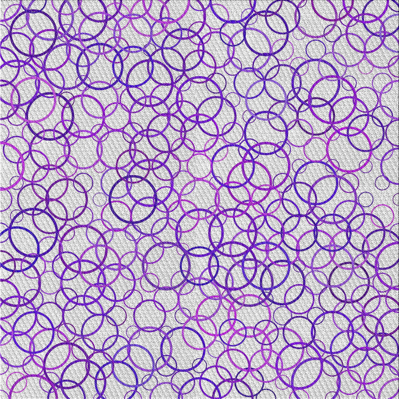 Tapis géométrique mauve / blanc, Carré 6 pi