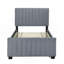Lit plateforme tapissier avec lit gigogne simple
