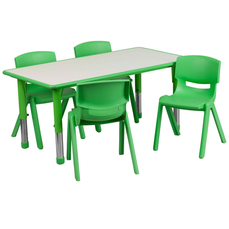 Ensemble de table et chaises pour enfants Goddard, Vert