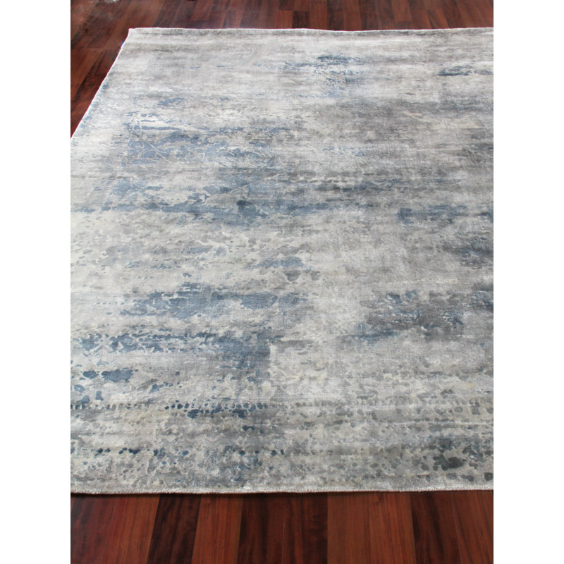 Cassina Hand-Loomed Sky Blue Area Rug, Rectangle 10' x 14'
