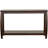 Cappuccino Table With Rectangular Form And Double Shelf For Convenience Console Functional Top Extra
