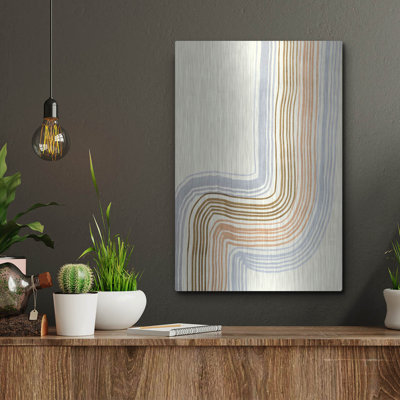  'Imperfect Lines 1' by Alicia Ludwig Metal Wall Art, 12" x 16"