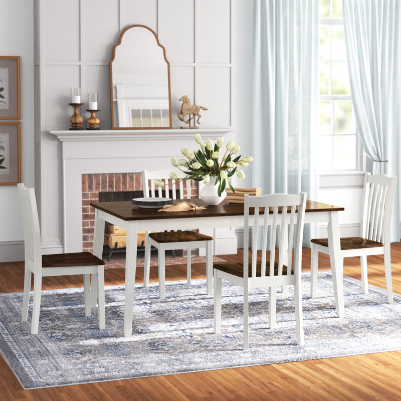 Charpentier 4 - Person Solid Wood Top Four Leg Dining Set