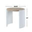 Table de bout ronde en bois blanc et chêne High Glos