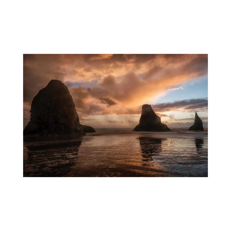Falling Sunsets 1 Piece Wrapped Canvas Wall Art, 66.04 cm H x 45.72 cm W x 1.91 cm D