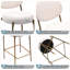 Luxueux tabourets de bar rembourrés en velours avec dossier et repose-pieds, ensemble de 2, design moderne pour la cuisine et la salle à manger