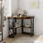 Lambrecht Corner Desk with Storage Shelves, Triangle Computer Desk with Keyboard Tray & Bookshelves for Small Space, 90 Degrees Space Saving Writing Desk Laptop PC Table for Home Office, Living Room, Bedroom-216537001