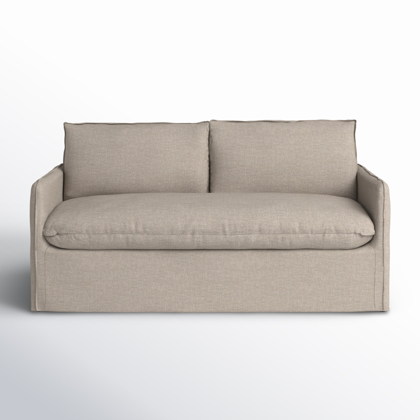 Bellatrix 72'' Upholstered Loveseat, Conversation Ivory Basketweave