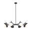 Lustre 8 lumières Trombetta en noir mat-837969817