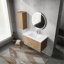 Meuble-lavabo mural modulaire 36 po avec lavabo, armoire latérale et portes à fermeture douce 36 po