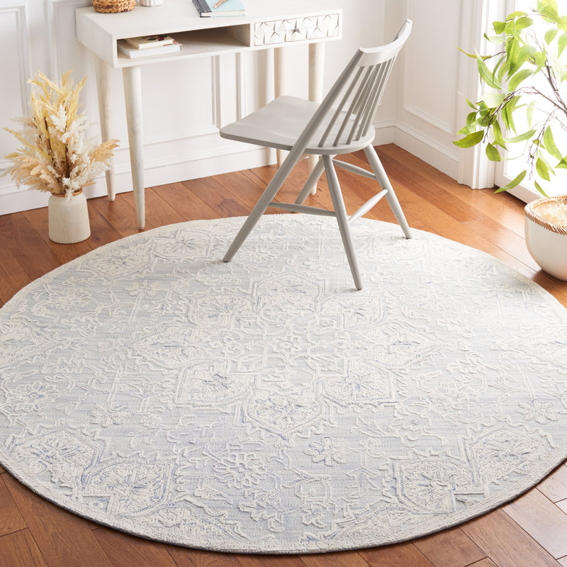 Tapis oriental en laine et coton Lafave , Rond 6 pi