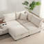 Canapé modulaire surdimensionné de 140 po avec repose-pieds et console de rangement mobiles, pochettes de rangement amovibles, porte-gobelet, siège large, chargeur USB, canapé en chenille à 6 places en U pour le salon-737743539