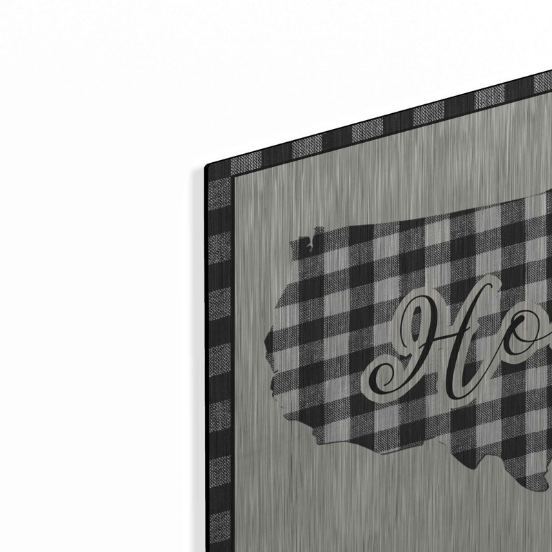 «USA Home Plaid» par Lori Deiter, art mural en métal, 36 po x 24 po, H 12 po x l 16 po