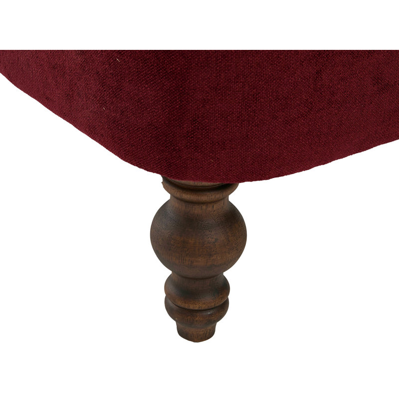 Chaise longue rembourrée avec poches latérales, Rouge vin