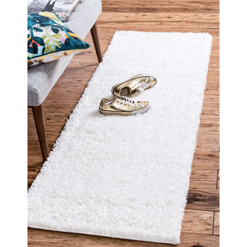 Tapis noir de jais Santoshi, Snow White, Runner 2' x 6'1"