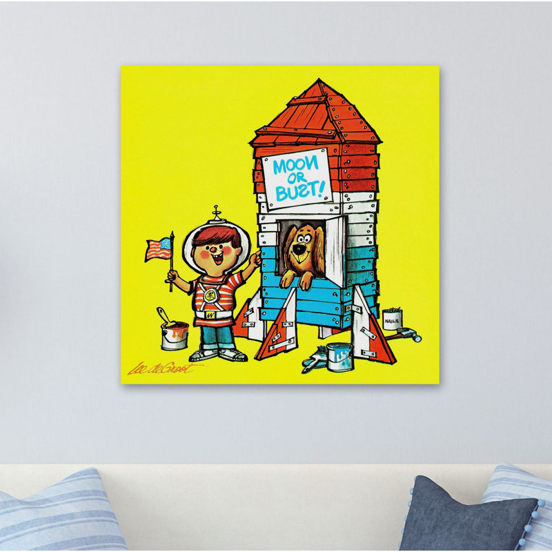 Moon Or Bust - Wrapped Canvas Print, 102cm H x 102cm W