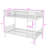 Twin Over Twin Metal Bunk Bed With Ladder & Guardrails, Noise-Free Design-1786489157