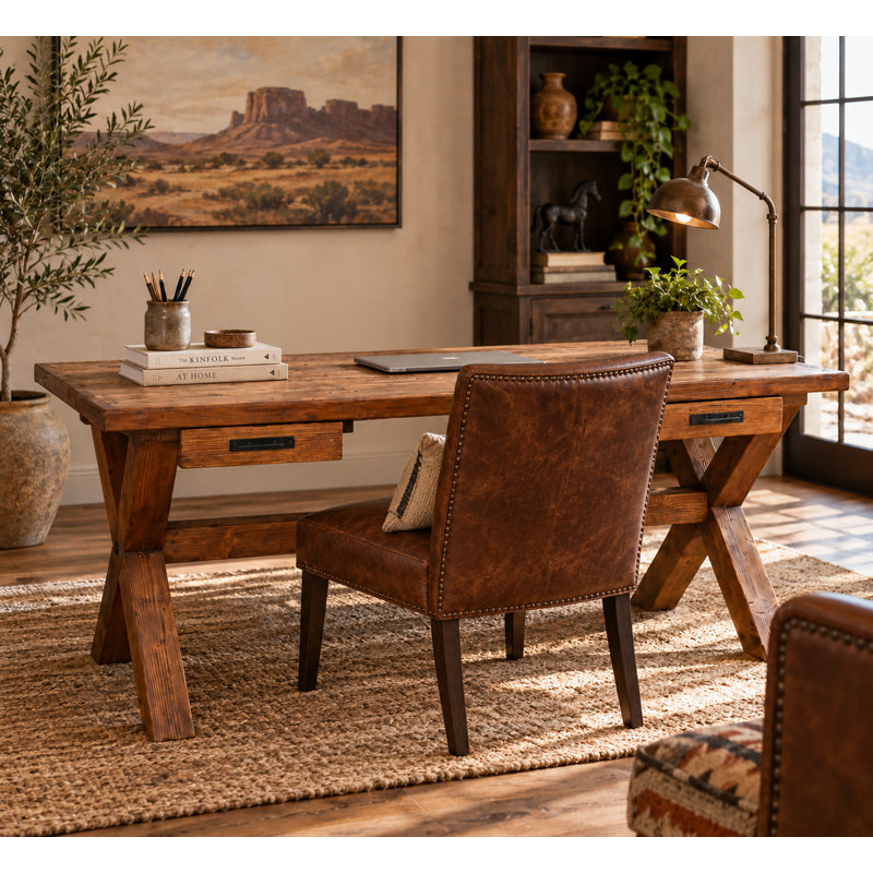 Bureau rustique Canyon Crossbeam à cadre en X