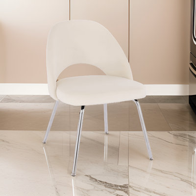 Yori 18'' H Velvet Upholstered Metal Parsons Chair